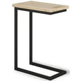 thumbnail image 1 of Skyler 18"W Solid Wood and Metal C-Shaped End Table in Distressed White Wash, 1 of 7