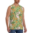 thumbnail image 2 of Fotbe Men's Snake And Floral Print Men's Sleeveless Muscle Tank Tops Casual T-Shirts for Gym Workout Beach-Small, 2 of 8