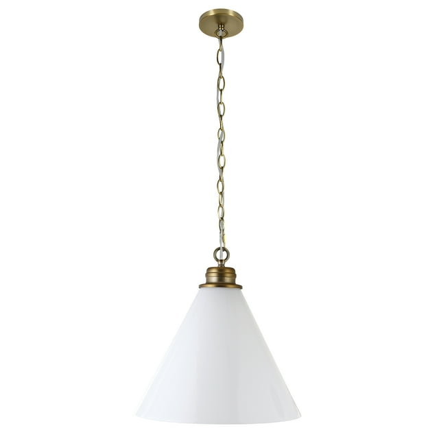 Evelyn&Zoe Modern/Contemporary 15" Wide Brass Pendant
