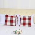 thumbnail image 2 of Unique Bargains 2-Pack Checks Pattern Decorative Throw Pillow Covers Red 18" x 18", 2 of 7
