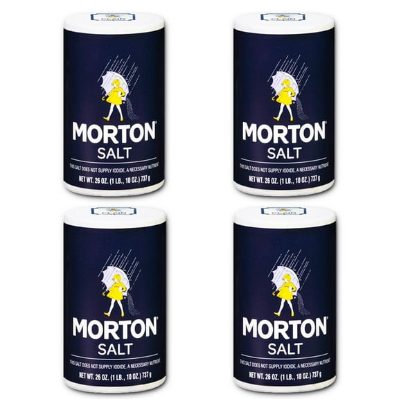 Morton Salt Regular Salt, 26 oz (4 Pack)