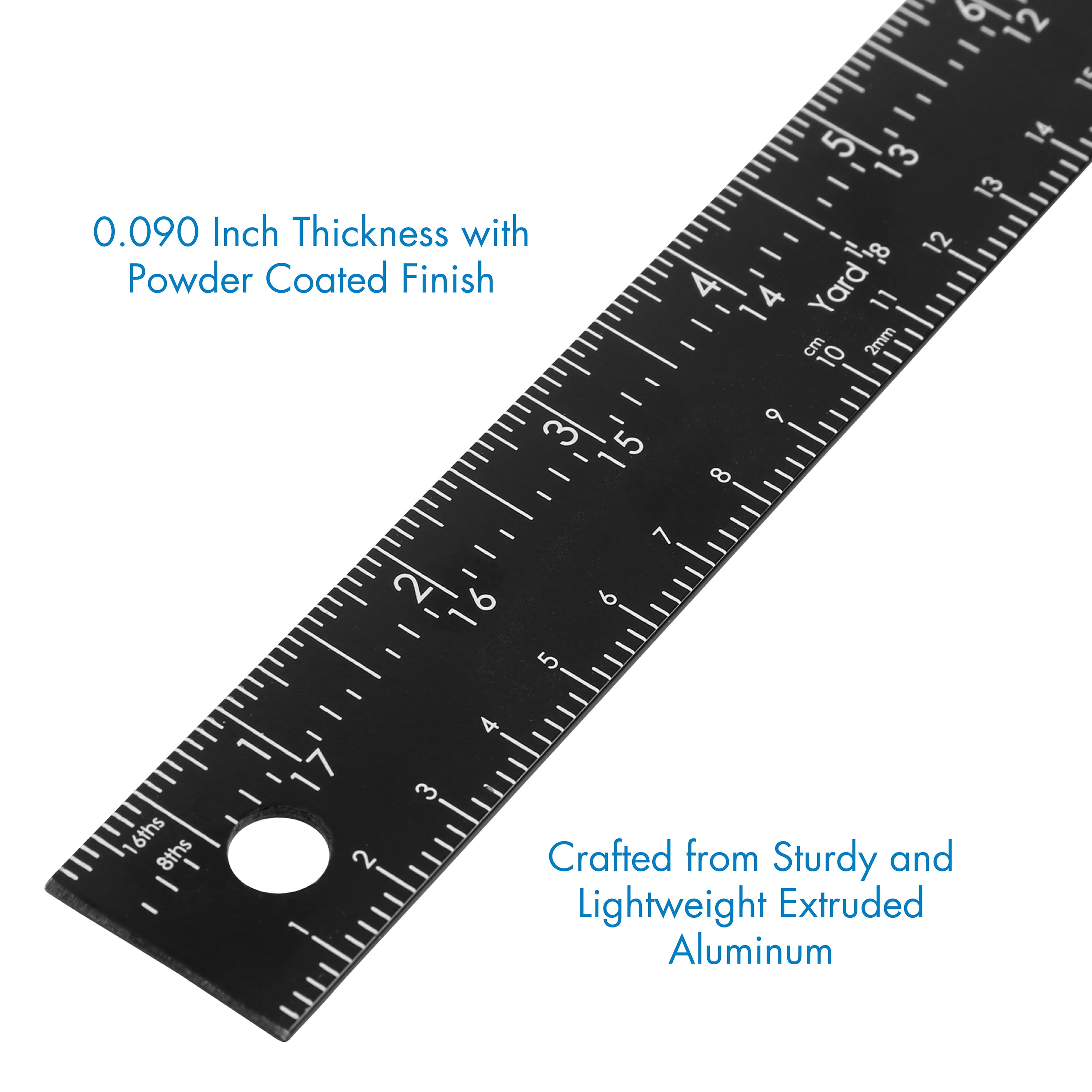 Alumicolor Aluminum Yardstick Ruler 36 in