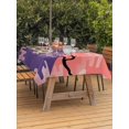 thumbnail image 3 of Outdoor Tablecloths with Umbrella Hole & Zipper, Japanese Rectangle Tablecloth 60x120 Inch, Nature Mountain Sun Blossoms Cherry Scenery Waterproof Table Cloth, Patio/Pool/Picnic Table Covers, 3 of 8