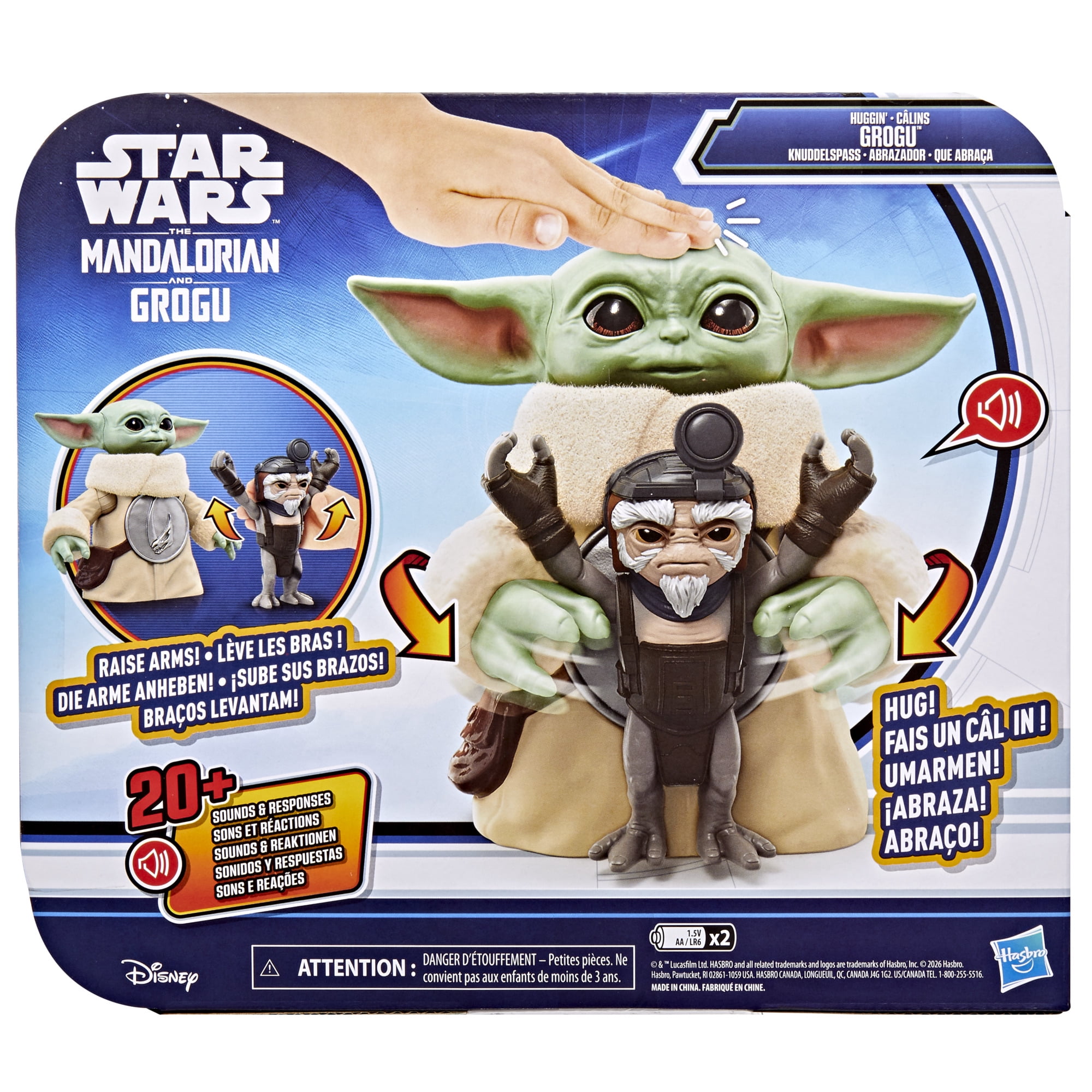 Star Wars Câlins Grogu, figurine électronique de 16,5 cm