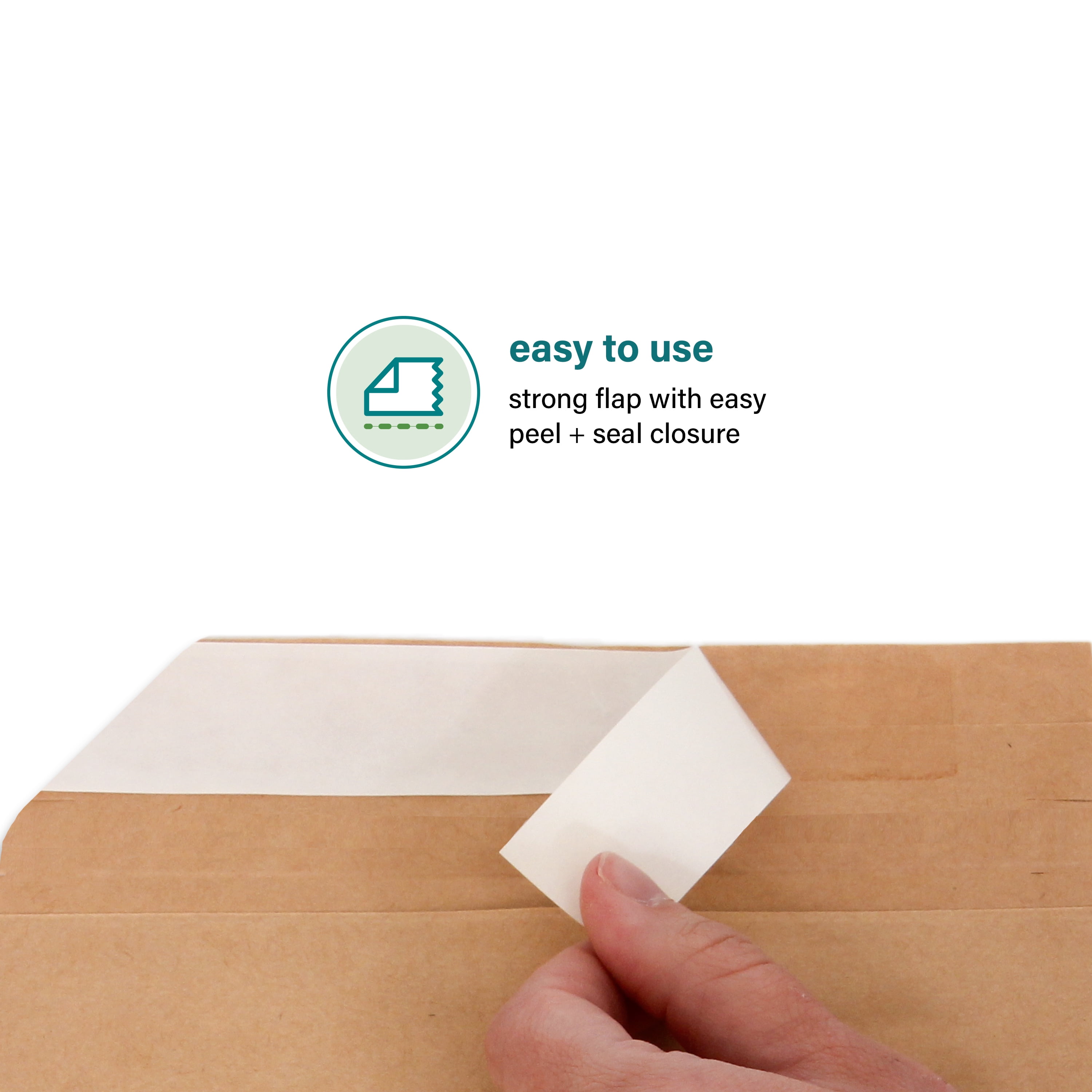 Elementree Sustainable Expandable Flat Paper Mailer, Large, 50 Count, Peel & Stick