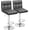 Grey, variant on Bar Stools Modern Pu Leather Swivel Adjustable Hydraulic Bar Stool Square Counter Height Stool Set of 2 (Black)