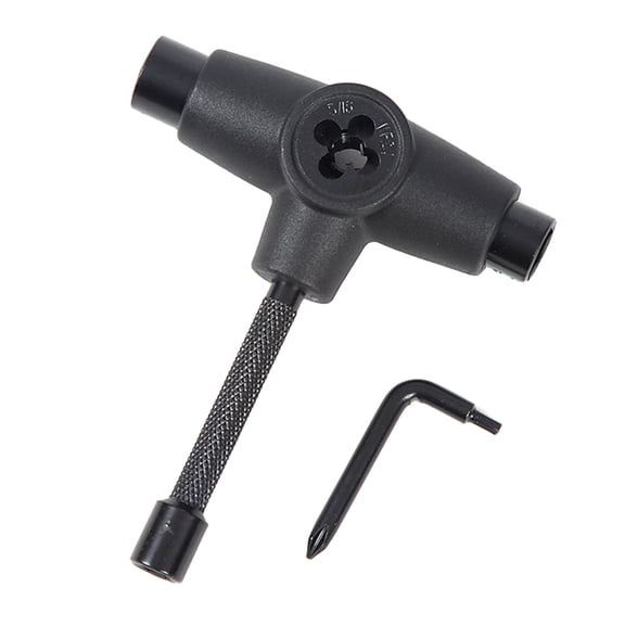 Multifunctional Skateboards T Tool for Longboards, Skates Tool 3Size Socket Wrench for Deck and Bearing Maintenance