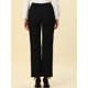 thumbnail image 3 of Pantalones Allegra K Bootcut de pierna recta con Bolsillos para Oficina Y Trabajo Mujer Negro L, 3 of 4