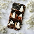 thumbnail image 6 of Ghost Book Nook Phone Case, Cute Halloween Ghosts Reading on Bookshelf Design, Cozy Spooky iPhone Cover for iPhone 16 15 14 13 12 11 Plus Pro Max Mini, 6 of 6