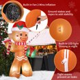 thumbnail image 5 of 8ft Outdoor Christmas Decorations with LED Lights, Christmas Inflatable Gingerbread Man Holding A Gift, Christmas Blow Up Yard Decorations, Inflatable Christmas Decorations for Yard Lawn, 5 of 9