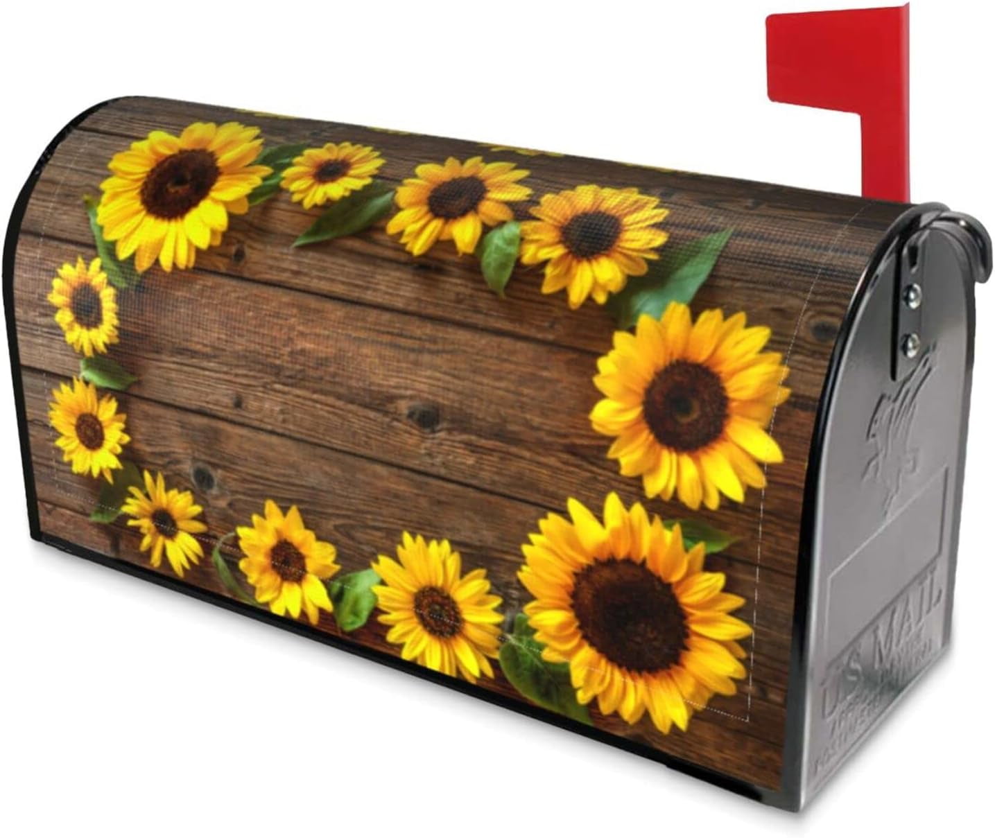 Beautiful Sunflowers Mailbox Covers Magnetic Standard Size,Mailbox Wraps Post Letter Box Outdoor Home Garden Yard Decor 21x18 in