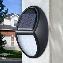 Raindrops Solar Deck Lights for Outdoor Stair Lighting Black ABS Material LED Path Lights for Yard Patio 10 Pieces
