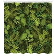 thumbnail image 2 of Ambesonne Sage Shower Curtain, Evergreen Christmas Tree, 69"Wx84"L, Olive Green Pale Green, 2 of 2