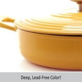 thumbnail image 4 of Chantal Enameled Cast Iron Cookware, 4 quart Saute Skillet, Marigold, 4 of 8