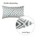 thumbnail image 4 of Decorative Throw Pillow Cover Set of 4 Greek Key 12" x 20" Gray & White Lumbar for Couch, Bedding, 4 of 5