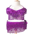 thumbnail image 4 of Traje de danza del vientre, traje de baile de jazz sexy, traje de baile de tubo de acero, uniforme con borlas de lentejuelas, traje de escenario, 4 of 4