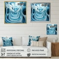 thumbnail image 4 of Designart "Focused Blue Op Art A Visual Journey V" Abstract Floater Framed Wall Decor, 4 of 7
