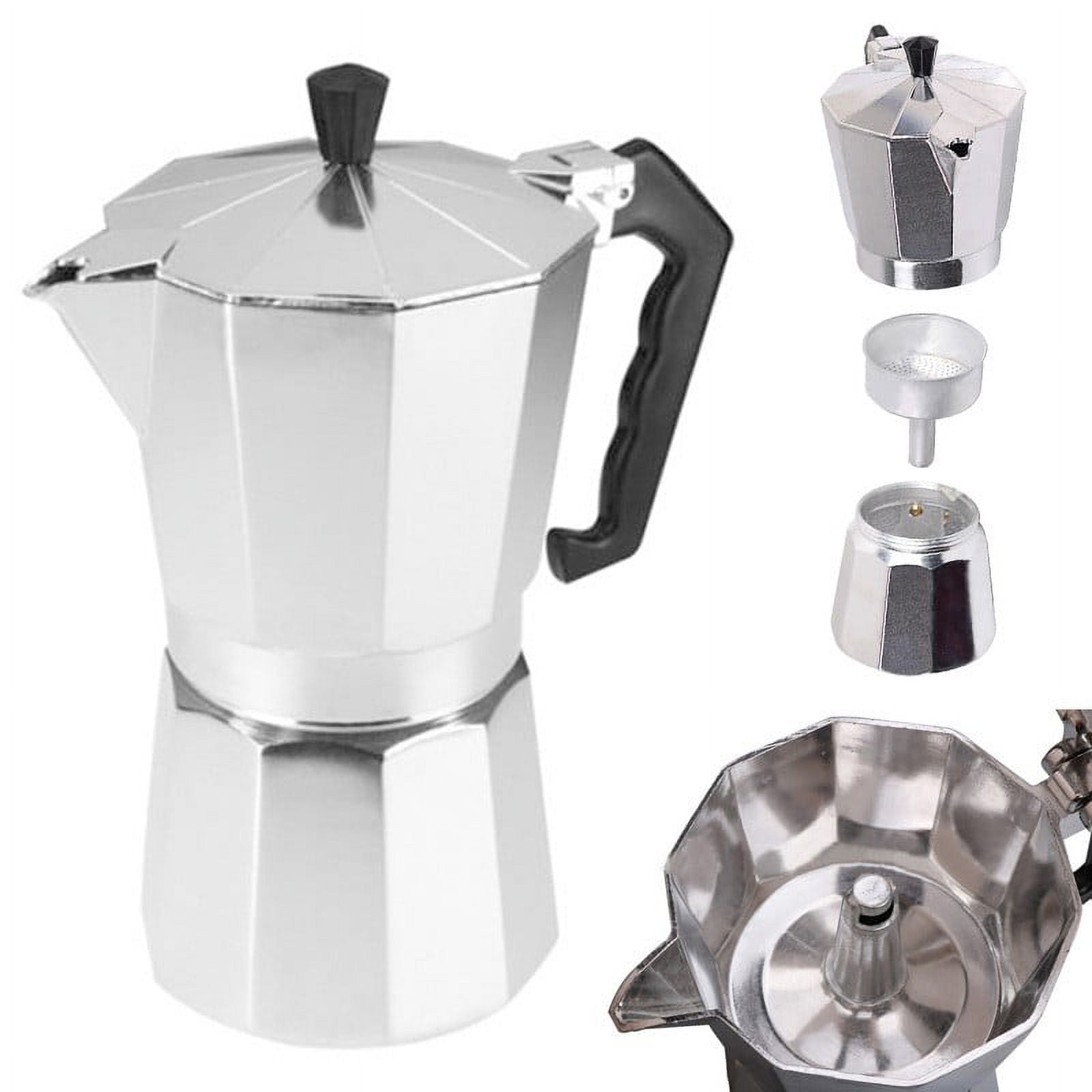 Tebru Stovetop Maker,Large Capacity Electric Moka Pot Stovetop Coffee Maker  Coffee Percolator(EU Plug),Large Capacity Moka Pot