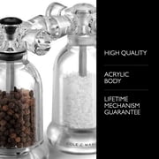 Cole & Mason Stainless Steel Acrylic Salt and Pepper Mill Set