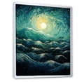 thumbnail image 2 of Designart "Blue Yellow Ocean Rhapsody I" Nautical & Beach Floater Framed Canvas Print, 2 of 7