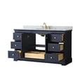 thumbnail image 3 of Wyndham Collection 60" Oval-Sink Wood Single Bathroom Vanity in Blue/Gold, 3 of 5