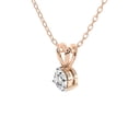 thumbnail image 2 of Lab Grown Diamond Pendant Necklace | IGI Certified 2 Carat 3 Prong Solitaire Diamond Pendant Necklace With Chain | F-G Color, VS1-VS2 Clarity | 14K Rose Gold | Friendly Diamonds, 2 of 5