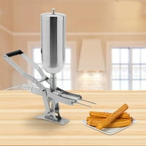 Shzicmy 5L Heavy Duty Manual Churros Machine 5.28 qt -Hole Commercial Doughnut Makers Stainless, Silver