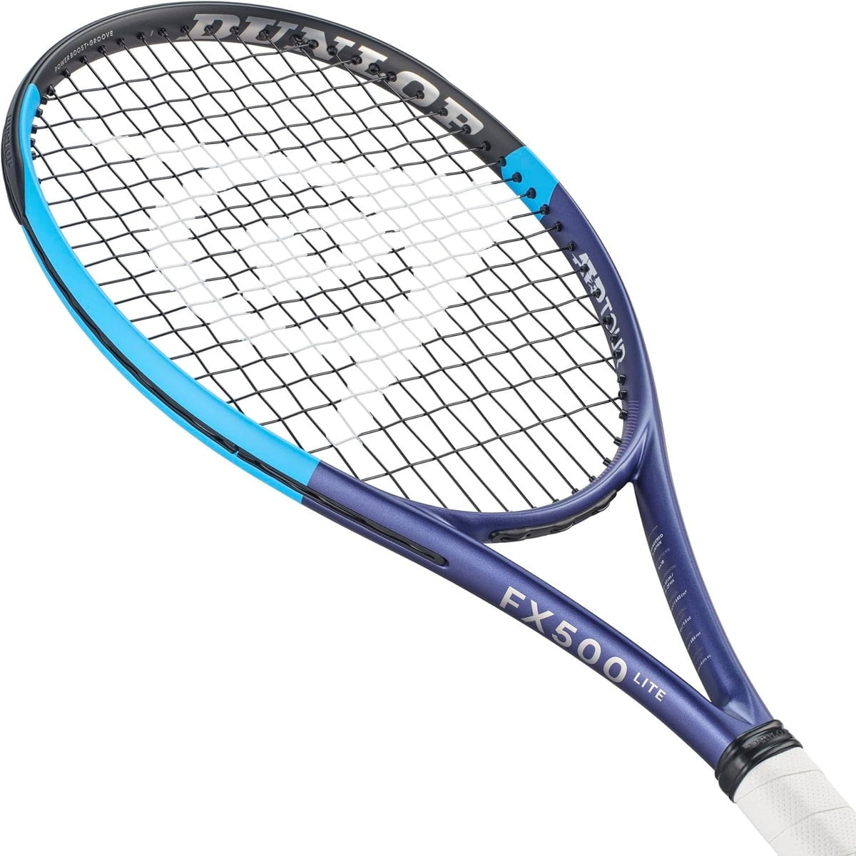 Dunlop FX500 Lite Power Tennis Racquet, Blue/Purple (4" Grip)