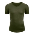 thumbnail image 5 of BKQCNKM Mens Shirts for Men Mens Summer Fashion Casual Solid Color Zipper Pocket T Shirt Short Sleeve Shirt Top Blouse Mens T Shirt, Army Green L, 5 of 6