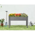 thumbnail image 6 of Raised Garden Bed with Legs, 48x24x30'', Outdoor Wood Elevated Planter Box, Thick Legs, w/Liner, 6 of 8