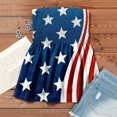 thumbnail image 4 of Dyegold Summer Tops for Women 2023 Trendy, Casual Womens Plus Size Tube Tops 4th July Patriotic Strapless Tshirts Sleeveless Off Shoulder Smocked Swing ​Blouse, 4 of 5