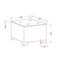 thumbnail image 3 of Furniture of America Ayala Contemporary Glass Top Outdoor End Table, Dark Brown, 3 of 4