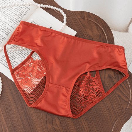 Fulorrnie Underwear for Women Seamless Thong Comfort No Show Panties Cheeky Waistband Ventilated Panty  Red  M