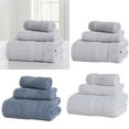 thumbnail image 3 of Naiovety Nuevo portátil 3 unids/set hogar Hotel algodón toalla manos cara cuerpo agua sudor absorción limpieza secado toalla Suministros de limpieza para el hogar gris claro, 3 of 6