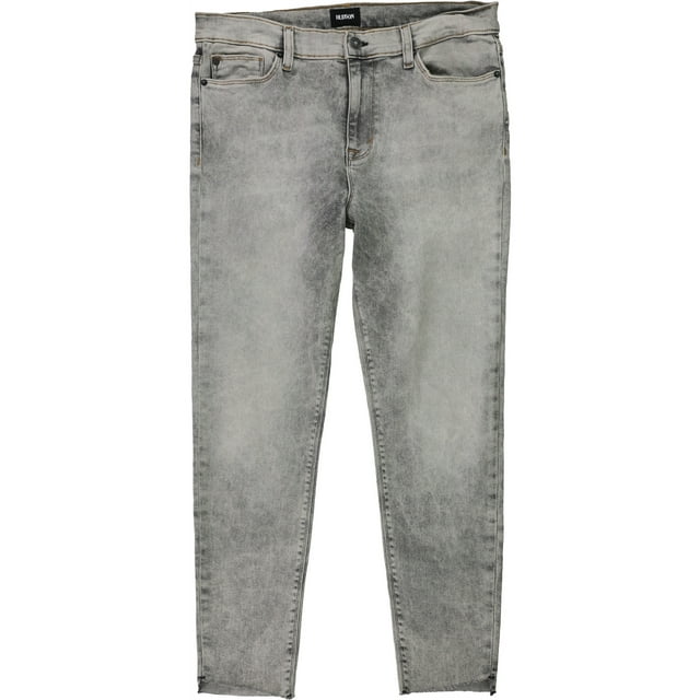 Hudson Jeans Skinny pour Femmes à Ourlet Brut Déchiré, Gris, 30