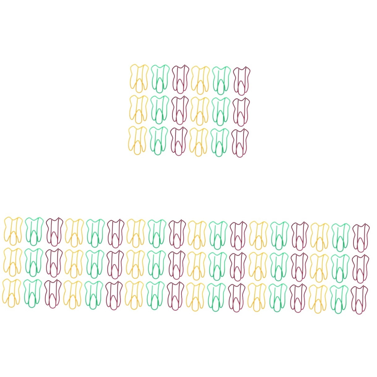 Worgeous 200 Pcs Colorful Tooth Shaped Clips Paper Clips Creative Note Clips Paper Pin Clip for Party Gift Office Hand Account ( Color)