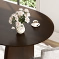 thumbnail image 3 of MAYEERTY 79"x33.5" Wood Dining Table Oval Kitchen Table for 8, Walnut, 3 of 5