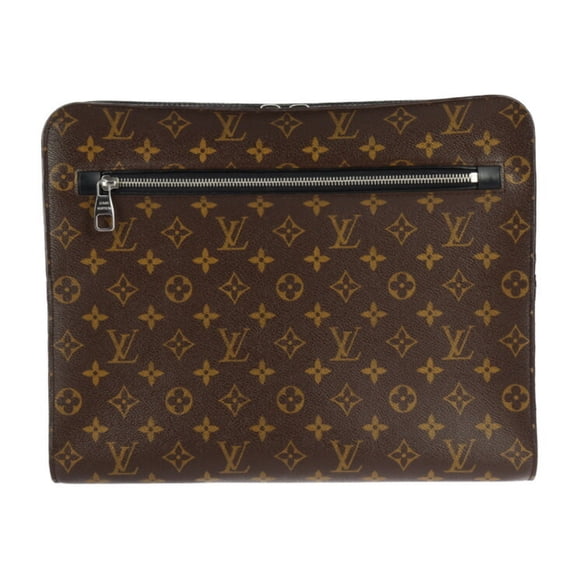 Pre-Owned LOUIS VUITTON Louis Vuitton Portfolio Monogram Macassar Second Bag M40301 Leather...