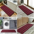 thumbnail image 6 of Red Black Plaid Checkered Pattern Kitchen Rug Mat,Kitchen Runner Rugs Non Skid Washable,Decorative Kitchen Floor Mats for Kitchen,Sink,Laundry,17"x47.2", 6 of 7