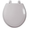 Molded Wood Toilet Seat, Silver Gray