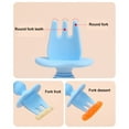 thumbnail image 6 of Bueautybox Self Feeding Baby and Infant Utensils | Mini Spoon and Fork Training Utensi Baby Training Fork Spoon Set Infant Food Silicone Tableware Dishware, 6 of 7