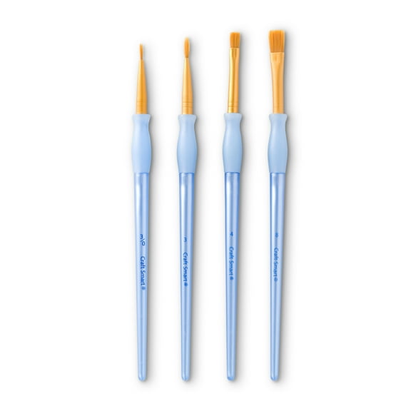 Craft Smart® Brush Set - Golden Taklon - 4 Pieces