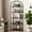 Black-5 Tier, variant on BouPower 72 Inch Tall Bookshelf, Arched Bookshelf 4/5 Tier Bookcase, Industrial Open Book Shelves for Living Room, Modern Freestanding Display Shelving Unit Storage Rack with Metal Frame for Bedroom