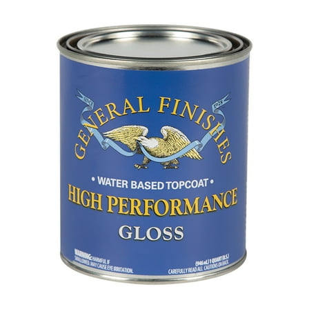 General Finishes High Performance Water Based Topcoat - 1 Quart - Gloss