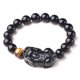 thumbnail image 1 of Pulsera de cristal de obsidiana negra natural Yashi, cuentas Pi Xiu, 10 mm, modelo 11475, 1 of 2