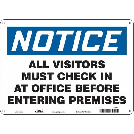 

Condor Safety Sign 10 in x 14 in Aluminum 472D90 472D90 ZO-G5059271