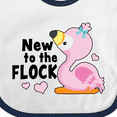 thumbnail image 4 of Inktastic New to the Flock Cute Baby Flamingo Boys or Girls Baby Bib, 4 of 4