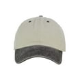 thumbnail image 2 of NYFASHION101 Unisex Adjustable 6-Panel Low-Profile Baseball Cap LOW100- Washed Sand/Black, 2 of 4