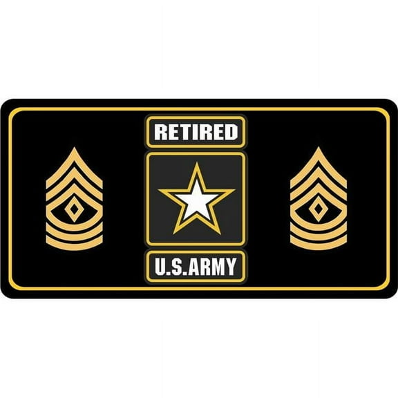 U.S. Army Retired First Sergeant Photo License Plate