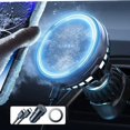 thumbnail image 1 of HAYAN for 15w MagSafe Car Mount Charger - [Fastest Cooling Charger] Magnetic Phone Wireless Charging Mount for iPhone 16/15/14/13/12 Pro Max/Plus/Mini - Ice Cooler Magnetic Phone Holder, Black, 1 of 1